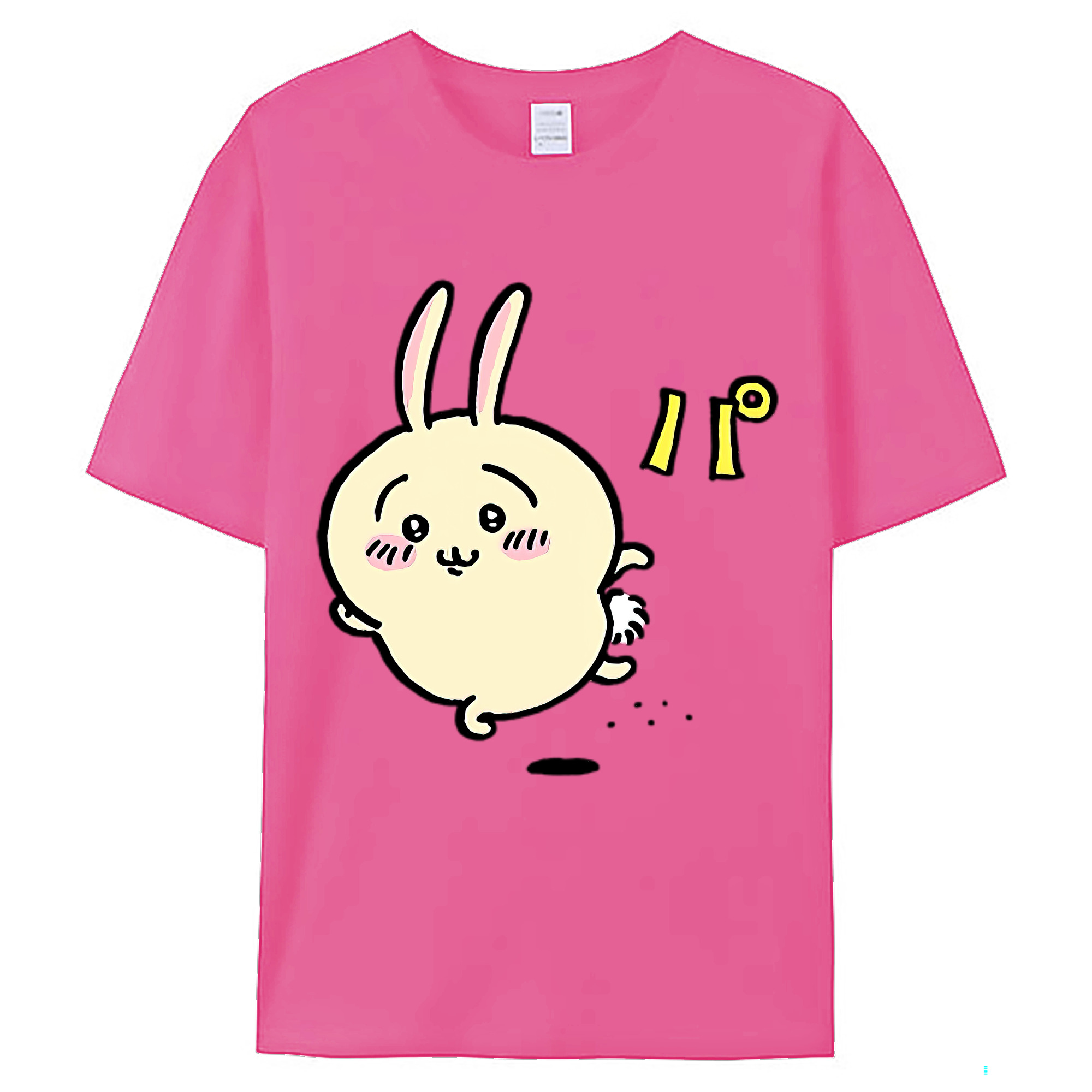 （画像用） ちいかわ うさぎ Chii-kawa usagi レディースカジュアルプリントTシャツ（綿100％）
